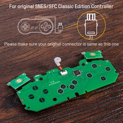 Mod Kit for SNES/SFC Classic Edition Controller (Classic) - Mod Kit (Receiver not included)