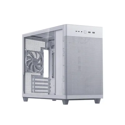 ASUS Prime AP201 Tempered Glass - White - Chassi - Minitower - Vit