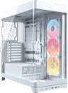 FRAME 4500X LX-R RGB iCUE LINK mid-tower PC-chassi med panoramaglas – Vit