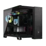 CORSAIR 2500X Micro ATX Dual Chamber PC-chassi – svart/obsidian aluminium