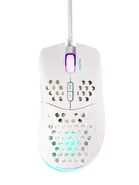 Deltaco GAMING WM75 Ultralight Wired - Gamingmus - 7 knappar - Vit med RGB ljus