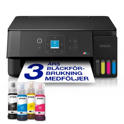 EcoTank ET-2925 A4-multifunktionsskrivare med Wi-Fi och AirPrint bläckbehållare med LCD-display och bläck för upp till tre års användning inkluderat