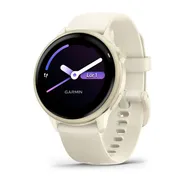 Garmin Vivoactive 6 AMOLED Smartwatch, Bone/Lunar Gold