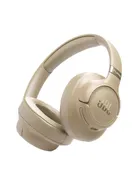 JBL TUNE 780NC - Hörlurar med mikrofon - fullstorlek - Bluetooth - trådlös, kabelansluten - aktiv brusradering - USB-C - beige