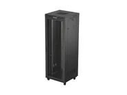 RACK CABINET 19" FREE-STANDING 47U/800X800 (FLAT PACK) WITH MESH DOOR LCD BLACK