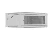 RACK CABINET 19" WALL-MOUNT 4U/600X600 (FLAT PACK) WITH PERFORATED DOOR GREY