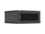 RACK CABINET 19" WALL-MOUNT 4U/600X600 (FLAT PACK) WITH PERFORATED DOOR BLACK