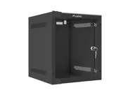 RACK CABINET 10" WALL-MOUNT 6U/280X310 (FLAT PACK) WITH GLASS DOOR BLACK