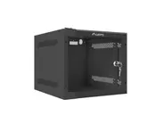 RACK CABINET 10" WALL-MOUNT 4U/280X310 (FLAT PACK) WITH GLASS DOOR BLACK