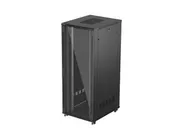 RACK CABINET 19" FREE-STANDING 42U/800X1000 (FLAT PACK) WITH GLASS DOOR BLACK