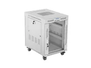 RACK CABINET 19" FREE-STANDING 15U/600X800 (FLAT PACK) WITH GLASS DOOR LCD GREY V2