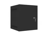 RACK CABINET 10" WALL-MOUNT 6U/280X310 FOR SELF-ASSEMBLY WITH METAL DOOR BLACK (FLAT PACK)