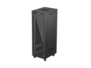 RACK CABINET 19" FREE-STANDING 37U/600X800 (FLAT PACK) WITH GLASS DOOR LCD BLACK V2