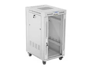RACK CABINET 19" FREE-STANDING 22U/600X800 (FLAT PACK) WITH GLASS DOOR LCD GREY V2