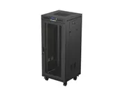 RACK CABINET 19" FREE-STANDING 27U/600X600 (FLAT PACK) WITH MESH DOOR LCD BLACK V2