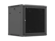 RACK CABINET 19" WALL-MOUNT 12U/600X600 (FLAT PACK) WITH PERFORATED DOOR BLACK