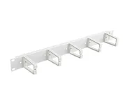 19" CABLE MANAGEMENT PANEL WITH 5 PLASTIC HOLDERS 1U TYPE B GREY