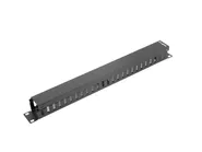 19" CABLE MANAGEMENT PANEL TYPE A 1U BLACK