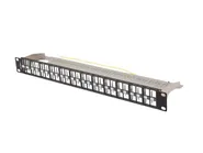 PATCH PANEL BLANK 48 PORT 1U 19" FTP FOR KEYSTONE MODULES BLACK