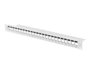 PATCH PANEL BLANK 24 PORT 1U FOR KEYSTONE MODULES GREY