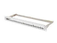 PATCH PANEL BLANK 24 PORT 1U 19" FTP FOR KEYSTONE MODULES GREY