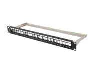 PATCH PANEL BLANK 24 PORT 1U 19" FTP FOR KEYSTONE MODULES BLACK