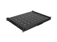 SLIDING SHELF FOR 19" RACK CABINETS 350MM BLACK (1U/445X350MM, LOAD CAPACITY UP TO 35KG)