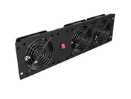 VERTICAL VENTILATION PANEL 19" 3U FOR RACK THREE FANS 230V BLACK