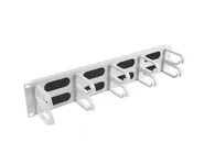 19" CABLE MANAGEMENT BRUSH PANEL 10 RINGS TYPE B 2U GREY