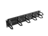 19" CABLE MANAGEMENT BRUSH PANEL 10 RINGS TYPE B 2U BLACK