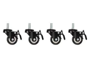 CASTORS X4 WITH THREAD AND BRAKE FOR WALL MOUNTING CABINETS