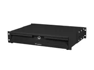 19" DRAWER 2U/483X360MM MAX LOAD CAPACITY UP TO 90KG 4 POINT ASSEMBLY BLACK