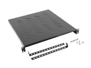 19" FIXED SHELF 1U/483X500MM MAX LOAD CAPACITY UP TO 25KG BLACK