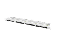 PATCH PANEL 24 PORT 0.5U 19" CAT.6 UTP WITH CABLE ORGANIZER GREY