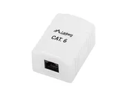 SURFACE-MOUNT BOX CAT.6 UTP UNSHIELDED 1X RJ45 WHITE