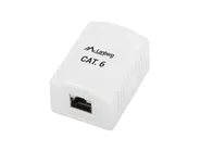 SURFACE-MOUNT BOX CAT.6 FTP SHIELDED 1X RJ45 WHITE