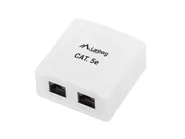 SURFACE-MOUNT BOX CAT.5E UTP UNSHIELDED 2X RJ45 WHITE