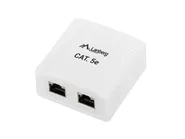 SURFACE-MOUNT BOX CAT.5E FTP SHIELDED 2X RJ45 WHITE