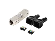 2X RJ45 CAT6 FTP PLUG 8P8C TOOL-LESS ADAPTER