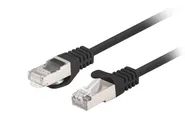 PATCHCORD CAT.6 FTP 0.25M BLACK FLUKE PASSED