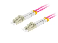 FIBER OPTIC PATCHCORD MM LC/UPC-LC/UPC DUPLEX 0.5M LSZH OM4 50/125 3.0MM VIOLET
