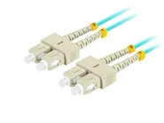 FIBER OPTIC PATCHCORD MM SC/UPC-SC/UPC DUPLEX 5M LSZH OM3 50/125 3.0MM AQUA