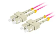 FIBER OPTIC PATCHCORD MM SC/UPC-SC/UPC DUPLEX 1M LSZH OM4 50/125 3.0MM VIOLET