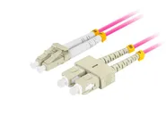 FIBER OPTIC PATCHCORD MM LC/UPC-SC/UPC DUPLEX 5M LSZH OM4 50/125 3.0MM VIOLET
