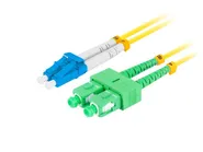 FIBER OPTIC PATCHCORD SM LC/UPC-SC/APC DUPLEX 0.5M LSZH G657A1 3.0MM YELLOW