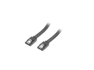 SATA DATA III (6GB/S) F/F CABLE 30CM METAL CLIPS BLACK