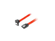 SATA DATA II (3GB/S) F/F CABLE 50CM ANGLED METAL CLIPS RED