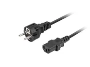 CEE 7/7->IEC 320 C13 POWER CORD 1.8M VDE STRAIGHT BLACK