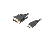 HDMI(M)->DVI-D(M)(18+1) CABLE 3M BLACK SINGLE LINK WITH GOLD-PLATED CONNECTORS