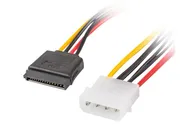 MOLEX(M) 4 PIN->2X SATA(F) 15 PIN CABLE 30CM